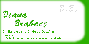 diana brabecz business card